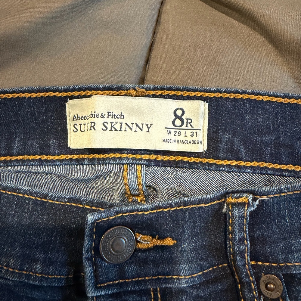 Abercrombie & Fitch Men's Skinny Jeans - Deep Indigo